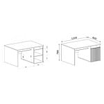 Бюро в цвят дъб артисан серия Кали - схема