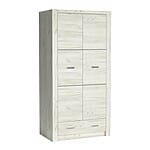 Двукрилен гардероб серия Индианаполис-вариант 1, бял крафт