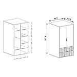 Двукрилен гардероб серия Фонти - схема