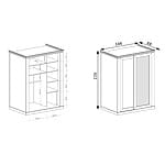 Гардероб с две плъзгащи врати серия Антика-размери