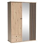 Гардероб с огледало врати и чекмеджета серия Кали - размер 2