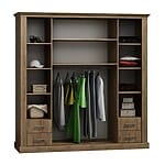 Гардероб с плъзгаща огледална врата серя Антика - разпределение