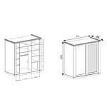 Гардероб с плъзгаща огледална врата серя Антика - схема