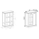 Ниска витрина серия Antica-размери