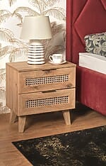 Нощно шкафче в цвят дъб артисан - интериорна