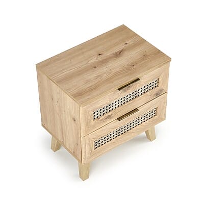 Нощно шкафче в цвят дъб артисан - отгоре