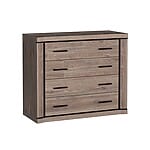 Скрин с черни дръжки Далас-дъб трюфел