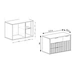 Скрин с три чекмеджета и шкаф серия Фонти-размери