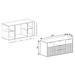 Скрин с три чекмеджета серия Фонти - схема