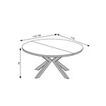 Трапезна маса с кръгъл плот серия Фонти - схема