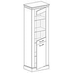 Витрина с две шкафчета серия Антика-детайли