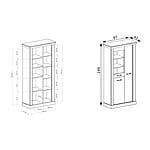 Витрина с три шкафа серия Антика - схема