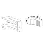 Ъглов шкаф с ламели серия Кали - схема
