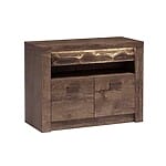 Малък ТВ шкаф серия Индианаполис -вариант 3, тъмна пепел