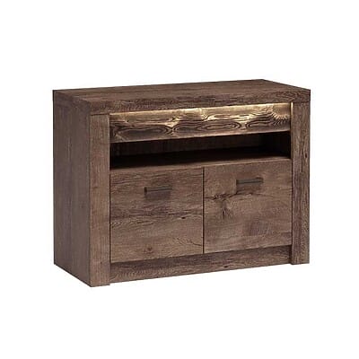 Малък ТВ шкаф серия Индианаполис -вариант 3, тъмна пепел