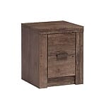 Нощно шкафче с вратичка серия Индианаполис-вариант 2, тъмна пепел