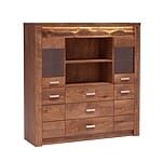 Шкаф витрина с рафтове и чекмеджета серия Индианаполис - вариант 2