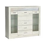 Шкаф витрина със стъклени рафтове серия Индианаполис - вариант 2