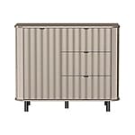 Скрин с три чекмеджета и шкаф серия Novado-сива глина, отпред