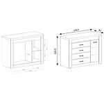 Скрин с вратичка и четири чекмеджета Индианаполис-размери