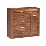 Скрин с вратичка и четири чекмеджета Индианаполис-вариант 2, светла пепел