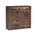 Скрин с вратичка и четири чекмеджета Индианаполис-вариант 3, тъмна пепел