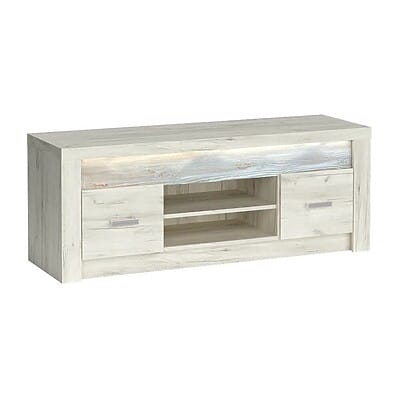 ТВ шкаф с място за съхранение Индианаполис-вариант 1, бял крафт