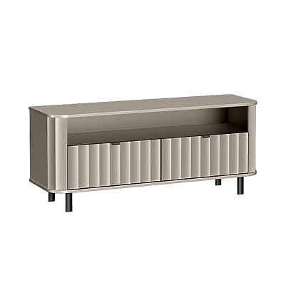 ТВ шкаф с рафт и две вратички серия Novado - сив