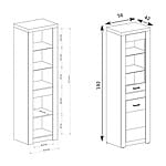 Висока витрина с практична подредба серия Индианаполис-размери