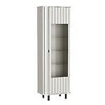 Витрина с три стъклени рафта серия Novado - бяла