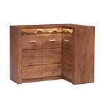 Ъглов скрин серия Индианаполис-вариант 2, светла пепел