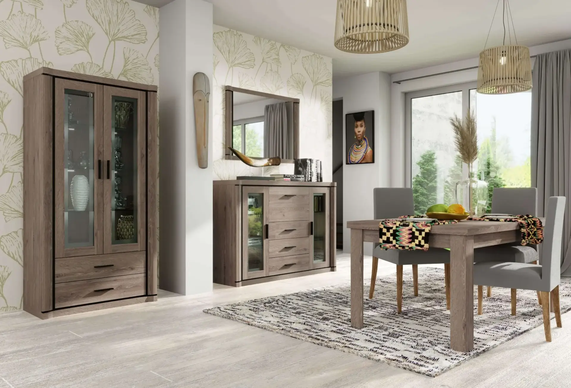 Модулна система Dallas в цвят дъб трюфел