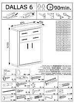 Висок скрин Dallas - монтажна схема