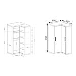 Ъглов гардероб серия Dallas - схема