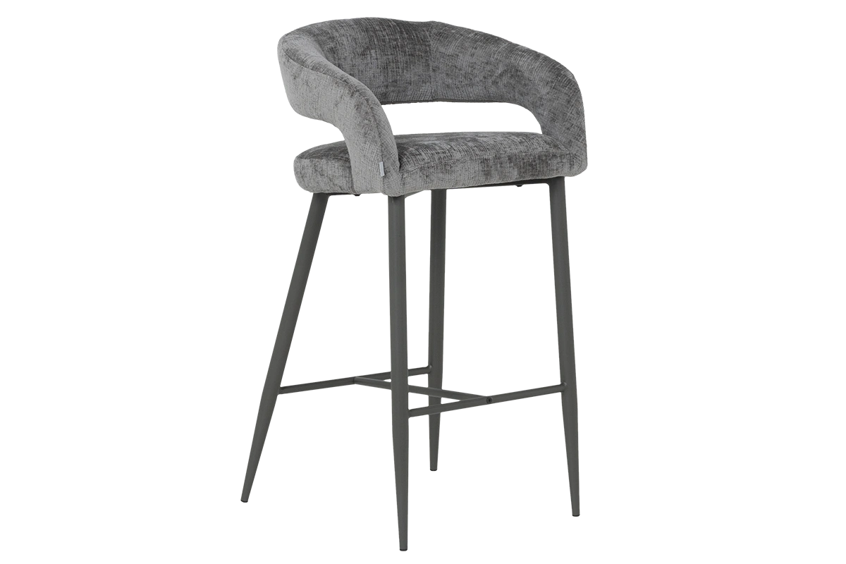 Бар стол с текстилна дамаска Brea 2 Бар стол с текстилна дамаска Brea 2