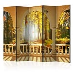 Двулицев интериорен параван с есенен пейзаж-вариант 2