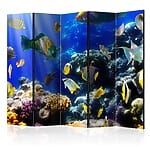 Двустранен интериорен параван с подводен коралов риф-вариант 2