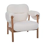 Дървено кресло с текстилна дамаска-детайли