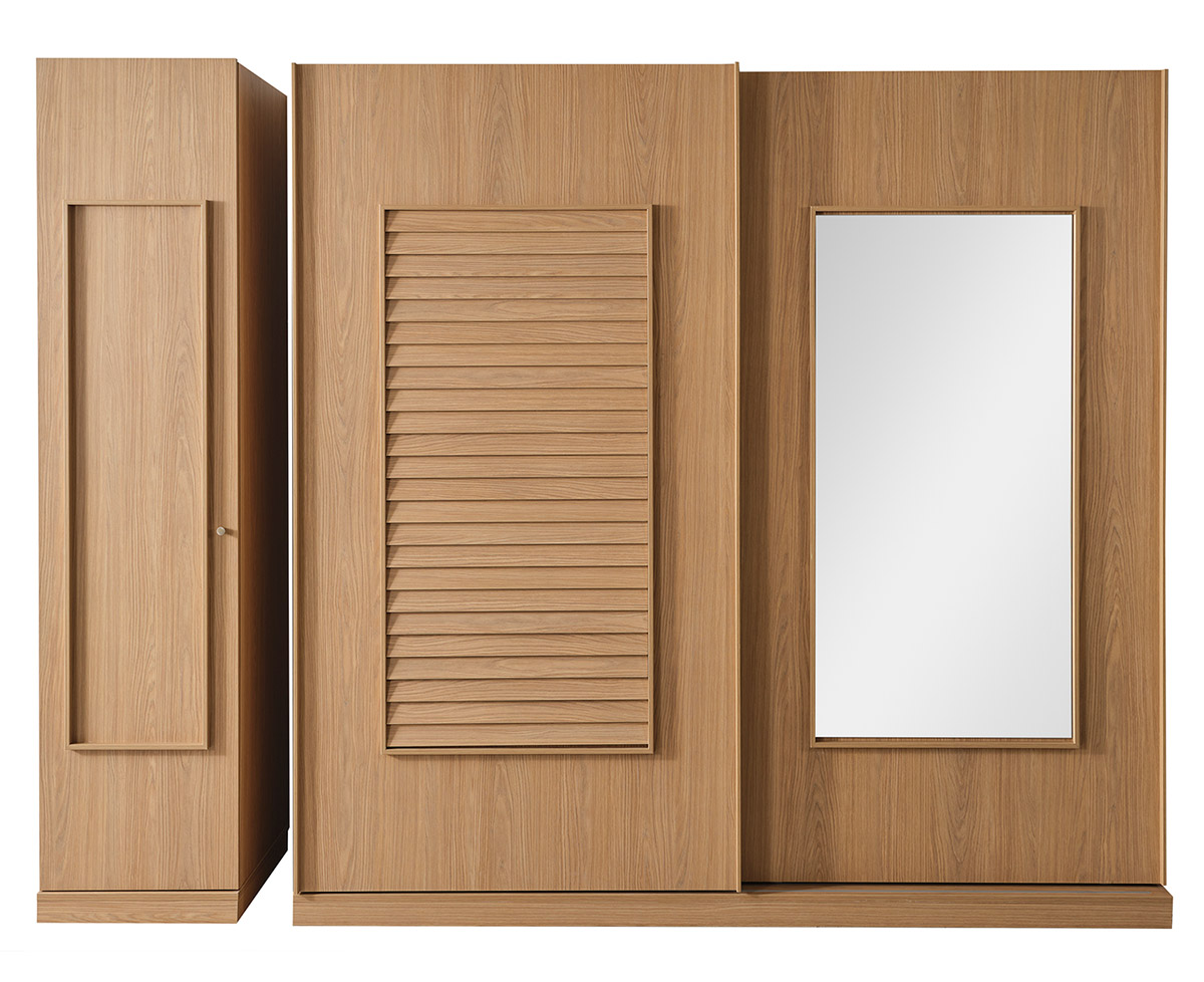 Гардероб с плъзгащи врати и огледало Helen Гардероб с плъзгащи врати и огледало Helen