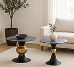 Комплект холни маси с кръгъл плот-интериор