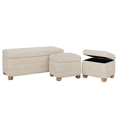 Комплект три табуретки с място за съхранение