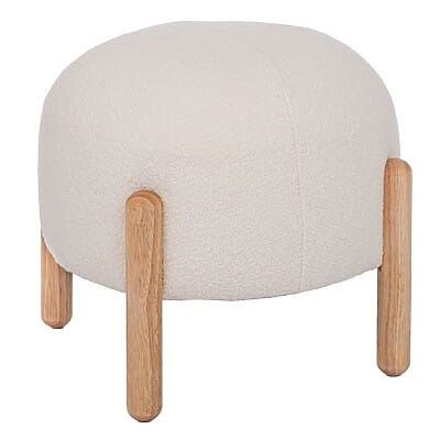 Кръгла табуретка с дървени крачета