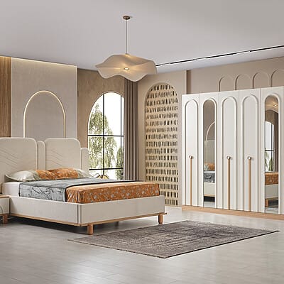 Тапицирано легло с повдигащ механизъм за матрак 160x200 Bahar