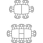 Правоъгълна трапезна маса Стил - схема