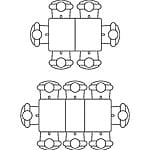 Разтегателна трапезна маса Сиера - схема