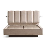 Тапицирано легло с повдигащ механизъм и вградено осветление Varna - снимка без матрак