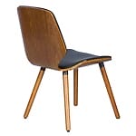 Трапезен стол от дърво и еко кожа-гръб