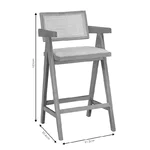 Бар стол с подлакътници Winslow 2 - снимка с размери