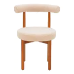 Дървен стол с дамаска букле-отпред