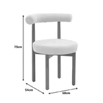 Дървен стол с дамаска букле-размери